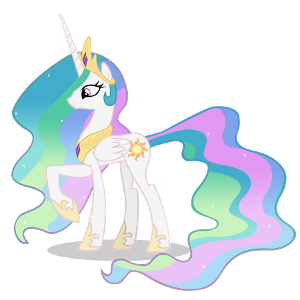 What is the name of Equestria's princess/ruler? (Hint: She was Twilight Sparkles mentor)