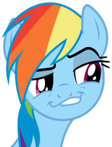 What is rainbow dash's personality? (select two)