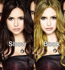 In the book, what hair color did Elena have?