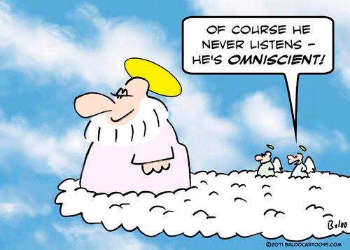 What does the acronym 'Omniscient' represent in reference to God?