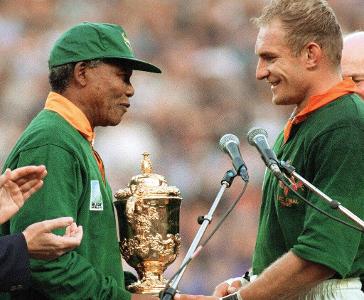 Who scored 'the try of the century' in the 1995 Rugby World Cup final?