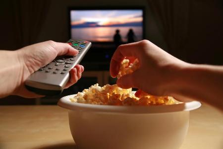 When watching TV you're likely to...