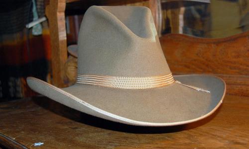 What type of hat is often associated with cowboys?