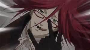 what is grell's fav saying  when he dose  this?