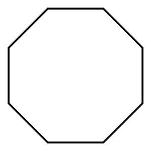 Which shape has 8 corners and sides?