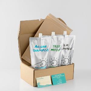 Which of the following is an example of sustainable packaging design?