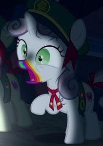 Sweetie belle: want to play a game? Scootaloo: dont be so creepy!