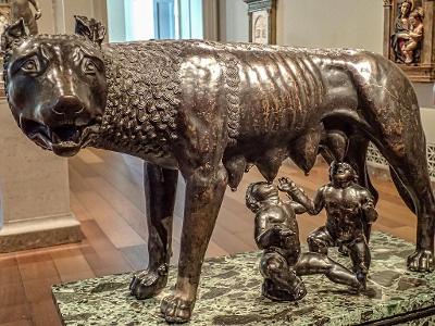 What was the name of the Roman festival celebrating the wolf that nursed Romulus and Remus?