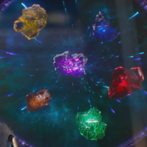Which Infinity Stone is contained in the "Glow-stick of Destiny"?