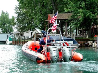 Which of the following is a safety precaution when using inflatable boats?