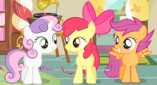 In season 1 episode 23 featuring The Cutie Mark Chronicles, the Cutie Mark Crusaders set out to find their special talent. Bumping into a few ponies, they ask them how they got their cutie marks. Who was the first pony the ran into?