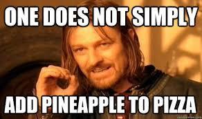 Pineapple on pizza - pick it off or leave it on?