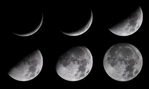 What do we call the different shapes of the Moon that we see?
