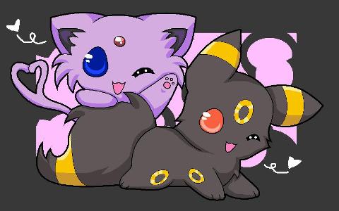 Me: Do you believe in true love? Umbreon: Quit picking on me with the pictures will you! Espeon: We never said you could use that one! *blushes* Me: LOL :3