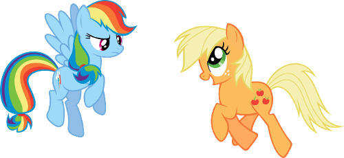 Who wins the race instead of Rainbow Dash Or Apple jack?