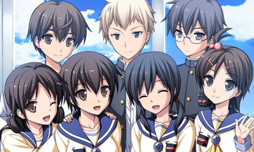 Towards the end of the game, which of the main nine characters are still alive upon returning to Kisaragi Academy?