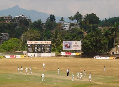 Which stadium was the site of the first-ever internationally televised cricket match?