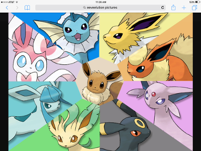 catgiraffe: Alright Eevee, your go.  Eevee: OK! If you were a pokémon type, which one would you be?