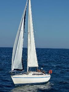 What type of sailboat can fo at a much greater angle to the wind compared to other type of sailboats?