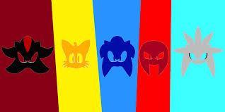 At the base you see three boys. This is Shadow, Silver, and Knuckles, Sonic says.