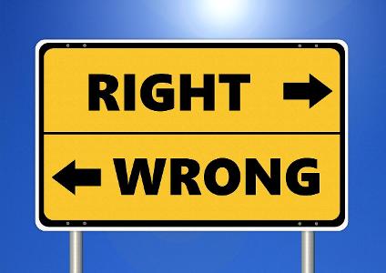 What is the study of right and wrong behavior called?