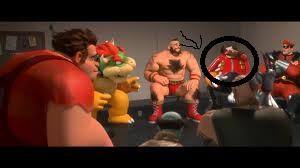 "Cool. I'll be going to middle next year." Jewels said. The movie started. When all the bad guys stood to say their pledge Jewels paused the movie when a guy in a big red suit came up. "That Dr. Eggman. He's me favorite villain." She said. "I've never heard of him." You said. "WHAT?!" Jewels said shocked.