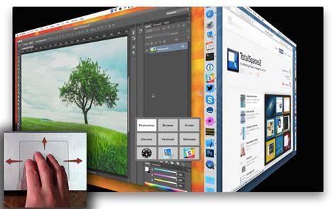 Which macOS feature allows you to create multiple desktop spaces?
