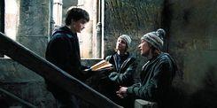 What is the order of the names on the map Fred and George give Harry?