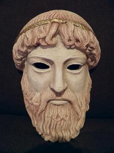 What was the purpose of the masks worn by actors in ancient Greek theater?