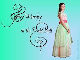 Who does Ginny go to the Yule Ball with?