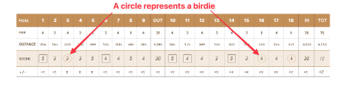 In golf, what is the term for a hole completed three strokes under par?