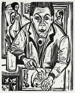 Who was an influential figure in the German Expressionist movement and known for his woodcuts?