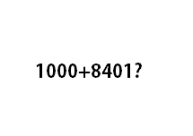 What is 1000+8401?