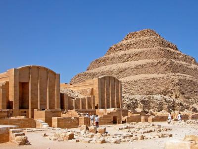 What were the steps leading to the top of an Ancient Egyptian pyramid called?