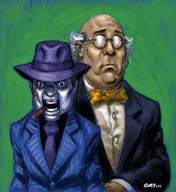 This one is a bit tough.This villain has multiple personalities and one of them is his puppet.Who are they?