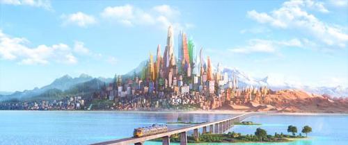 Which district in Zootopia is not featured in the actual film?