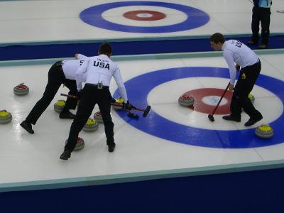 What is the target area called in curling?