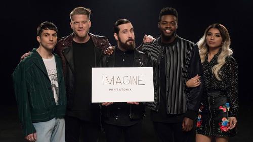 How many times do they sing "imagine" in their Imagine cover?