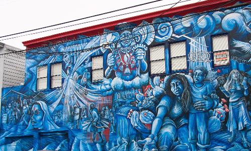 What city is famous for its vibrant street art scene?