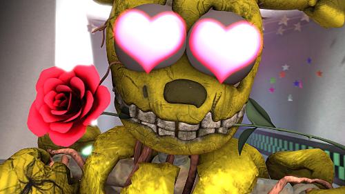 At the sfm Sample Story. FnaF world Mangle make Toy Chica in love with??