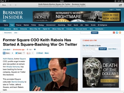 An online article on Business Insider?