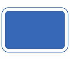 what is a blue rectangle sign used for?