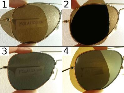 What is the purpose of polarized lenses in sunglasses?