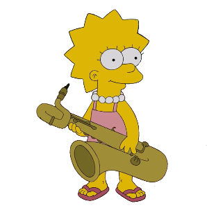 What instrument does Lisa Simpson play?