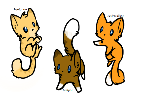 Who are Leafpool and Squirrelflight? Select two