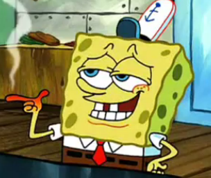 Is Spongebob right handed or left handed,?