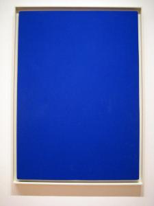 What medium did Yves Klein used most often to paint?