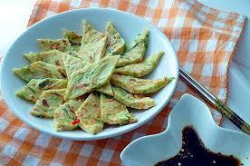 "Buchimgae, or Korean pancake, refers broadly to any type of pan-fried ingredients soaked in egg or a batter mixed with other ingredients."  Wikipedia.