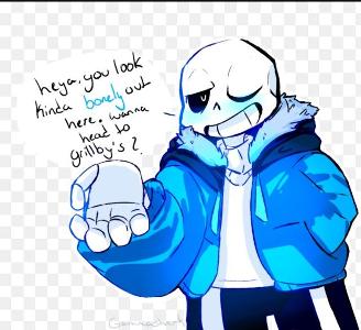 Sans asks if you want to go to Grillby's, what do you do?