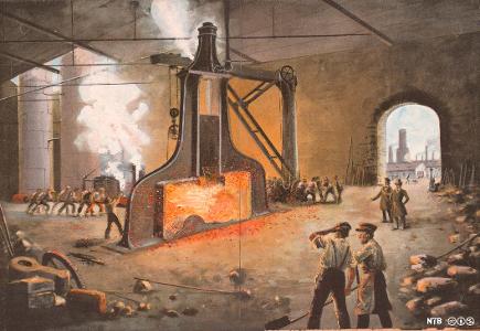 What was the main source of power during the early Industrial Revolution?